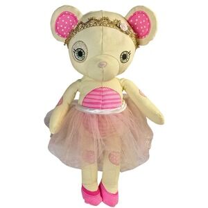 Mooshka Ballerina‎ Mouse Plush Princess Tiara Tutu Pink Ballet Shoes 11 in Mint